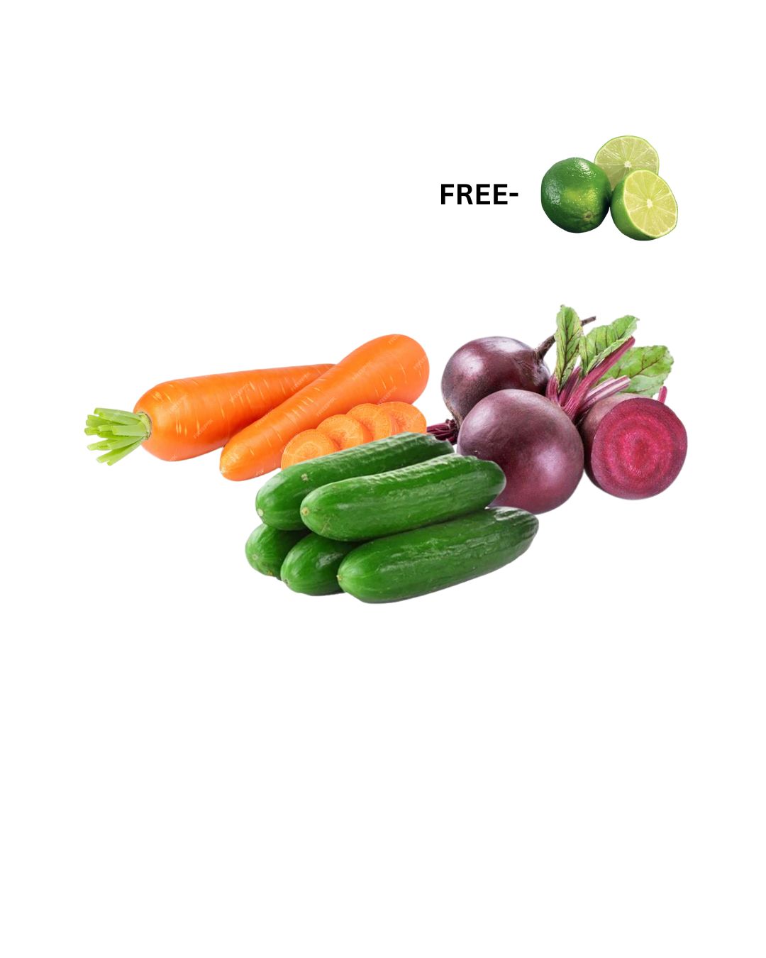 Salad Combo - Carrot, Cucumber, Beetroot (free lemon) 