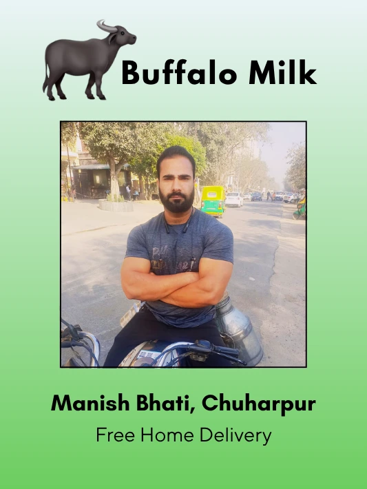 Fresh Buffalo Milk 500  ML From Manish Bhati