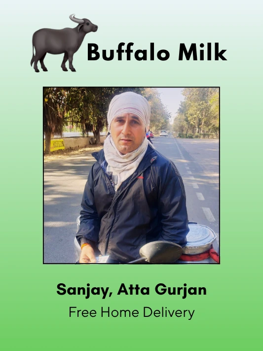 Fresh Buffalo Milk 500  ML From Sanjay Atta Gurjan