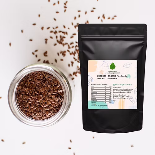Village Organica flax seed - 500 gm