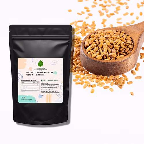 Village Organica methi dana fenugreek seeds - 250 gm