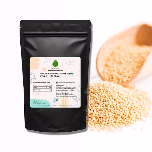 Village Organica poppy seeds khus khus - 100 gm