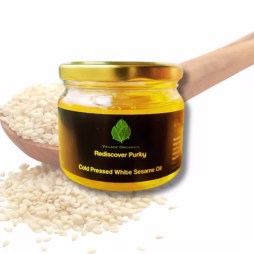 Village Organica cold pressed white sesame oil - 500 ml