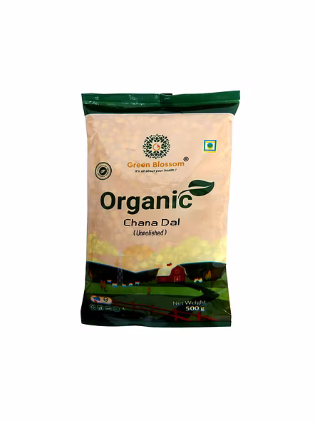 Green Blossom Organic Channa Dal/Split Bengal Gram - 1Kg