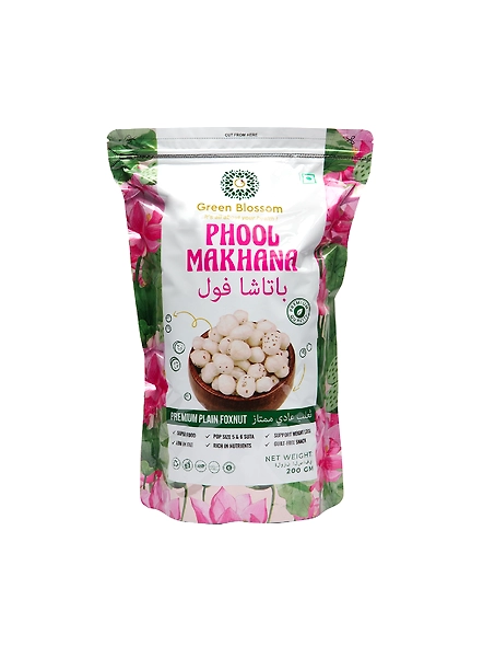 Green Blossom Natural Plain Makhana (Foxnut) Plus – 200 G