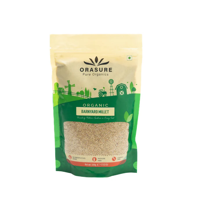 Orasure Organic Barnyard Millet 500g (Pack Of 3)| Natural & Healthy