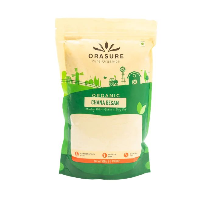 Orasure Organic Besan - 500 g (Pack of 3) | Organic and Natural