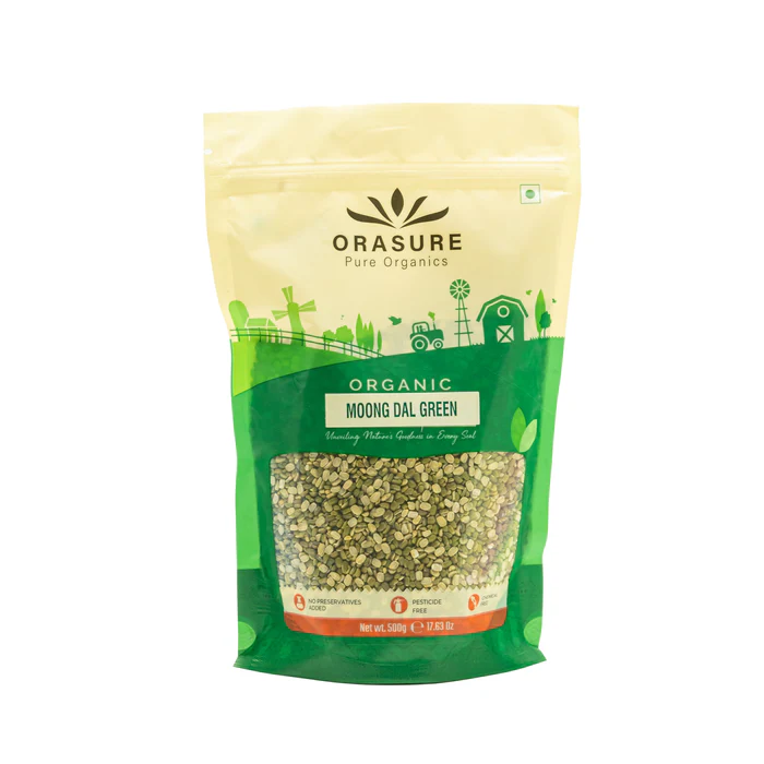 Orasure Organic Moong Dal Green - 500g (Pack Of 3)| Healthy and Tasty