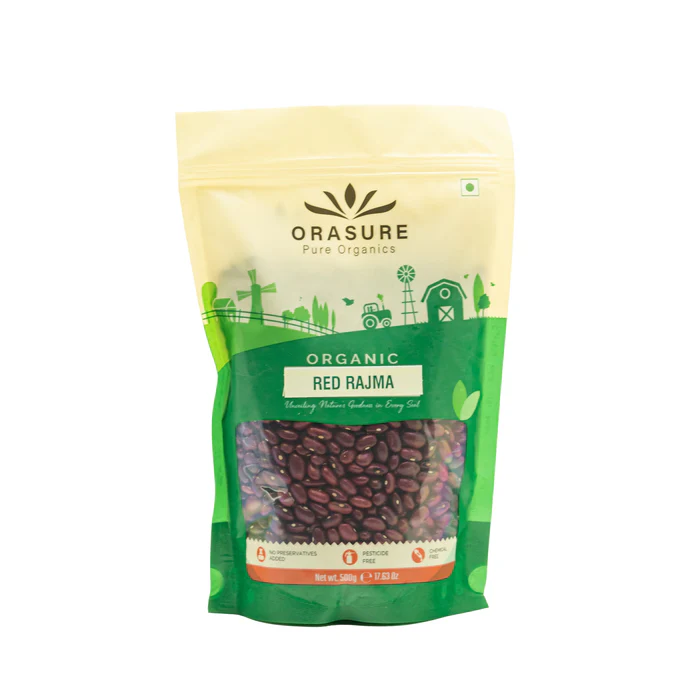 Orasure Organic Red Rajma - 500g | Kidney Beans
