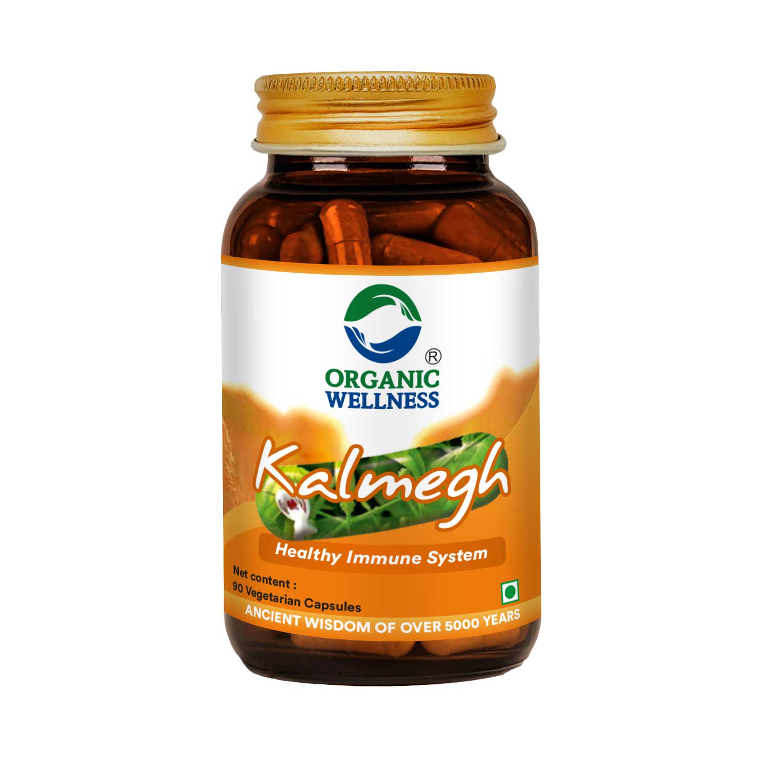 Organic Wellness Kalmegh 90 Vegetarian Capsules