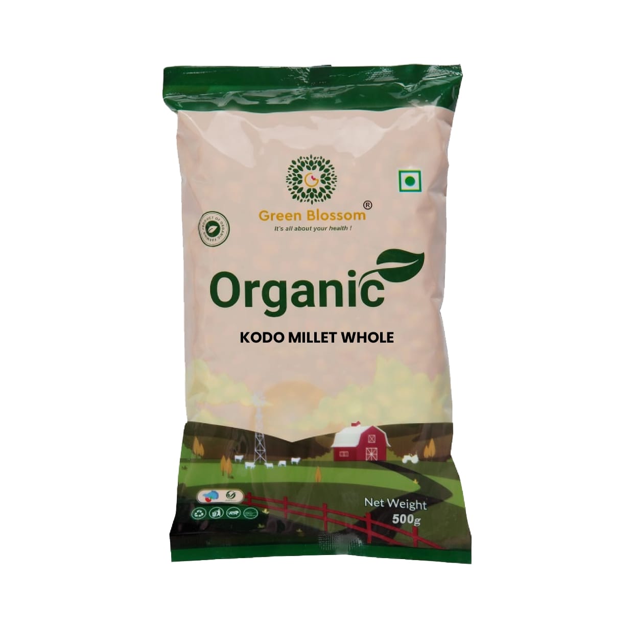Green Blossom Organic Kodo Millet Whole – 500 gms