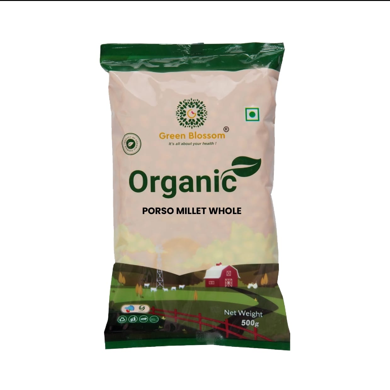 Green Blossom Organic Porso Millet Whole – 500 gms