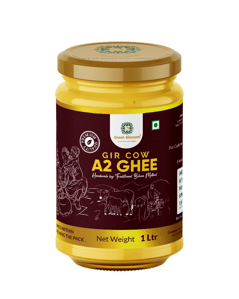 Green Blossom A2 Gir Cow Ghee - 1 Ltr
