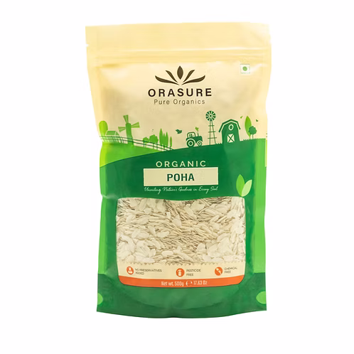 Orasure Poha - 1Kg (Pack of 2 (500g) packets)