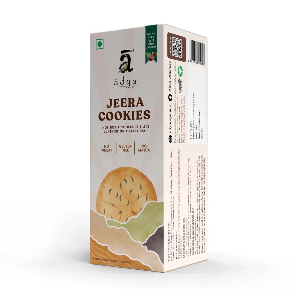 Adya Organics Jeera Cookies - 100gms