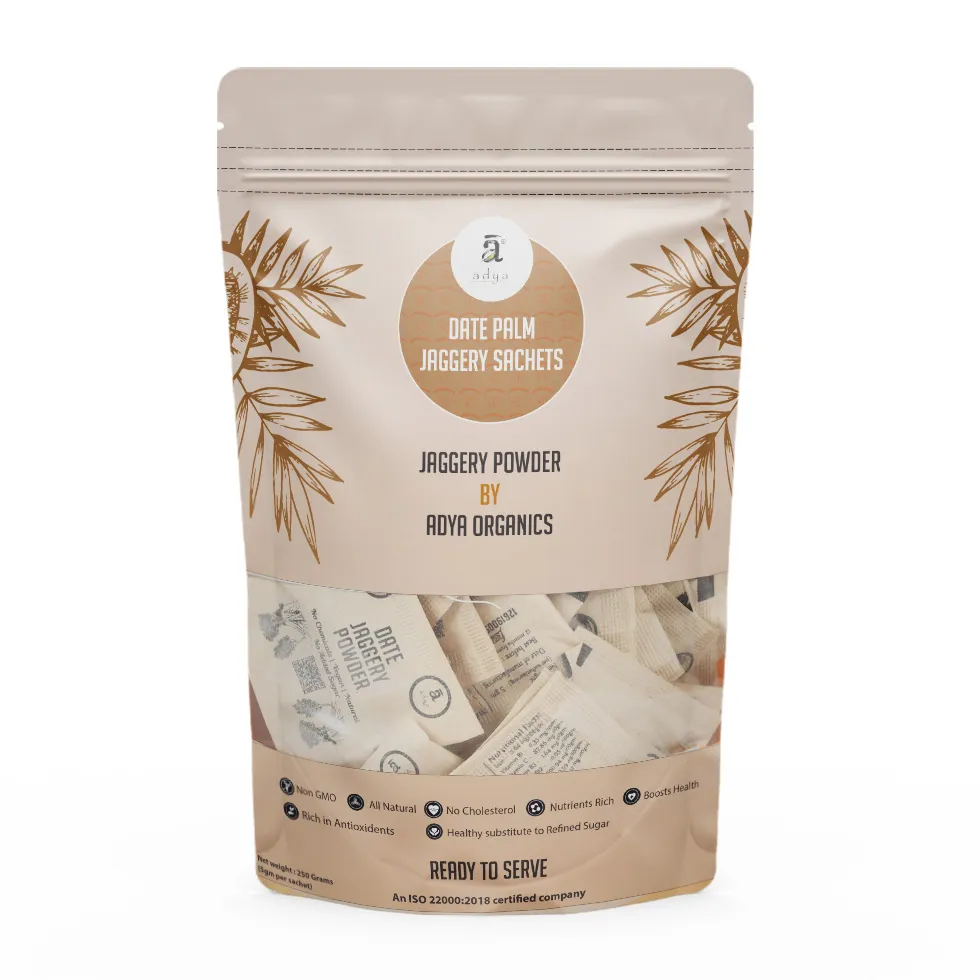 Adya Organics Date Palm Jaggery Sachet - 250gms