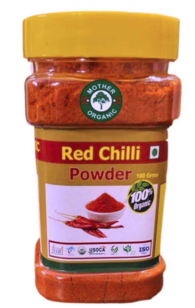 Mother Organic Red chilli Powder Bottle